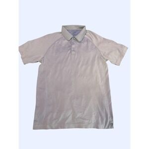 Fabletics Men Light Blue Short Sleeve Performance Polo Shirt Medium